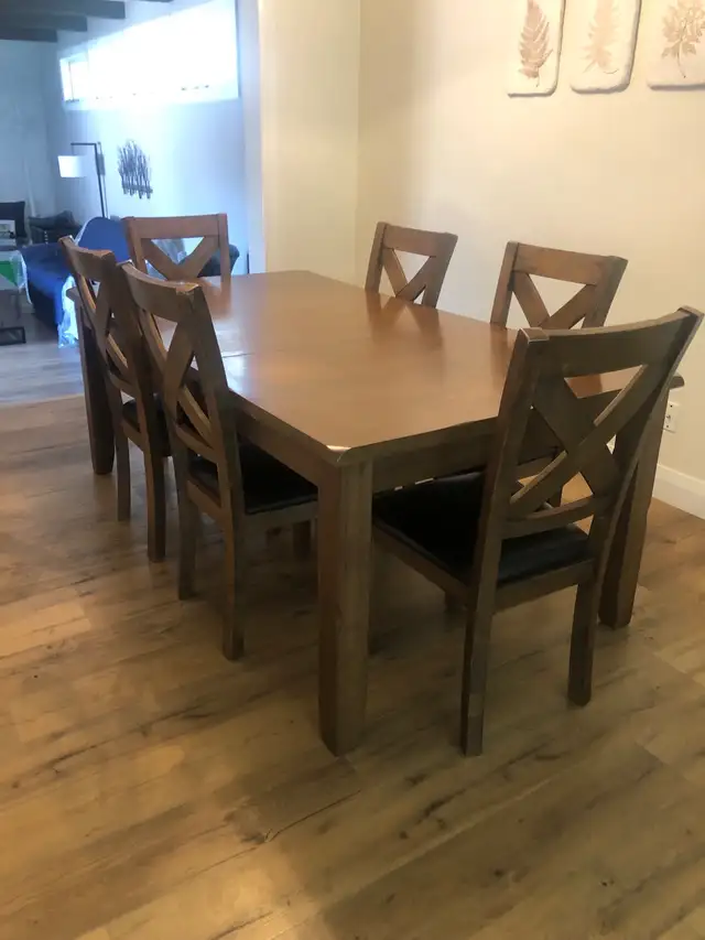 dining table and 6 chairs