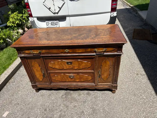 Free delivery Antique Wood Sideboard with Drawers