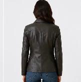 Women’s Fitted Leather Jacket-M - Photo 5