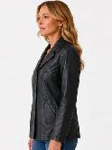 Women’s Classic Black Leather Jacket - Photo 3