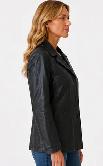 Women’s Classic Black Leather Jacket - Photo 4