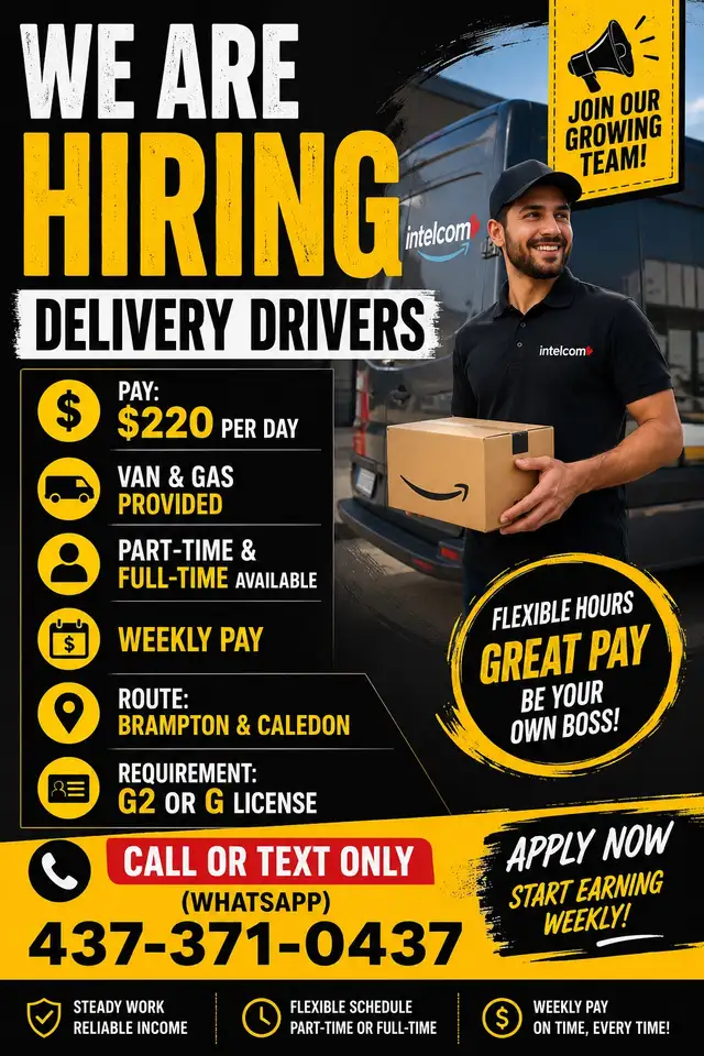 We are hiring delivery driver