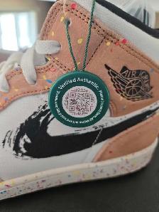 Nike Air Jordan 1 mid 'brushstroke' - Photo 2