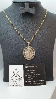 10k yellow gold chain & pendant # 405_9