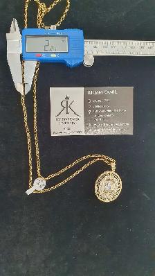10k yellow gold chain & pendant # 405_9 - Photo 8
