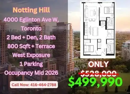 Below Original Price | Notting Hill Condo | 2b2b| Parking