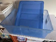 Poly 21' x 13.5' x 8.5' Storage box and lid   $5 ph 780-434-4472 - Photo 2