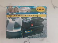 BRAND NEW (Never used) Air Compressor with Gauge - 260 PSI, 12 V