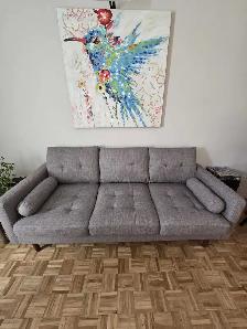 Sofa 3 Places Gris