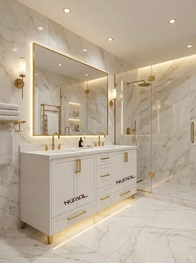 solid wood vanity kitchen cabinets quartz countertop