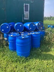 55 gallon blue barrels with removable lids food grade - Photo 2