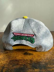 Gray Pizza Graphic Snapback Hat with Yellow Brim - Photo 3
