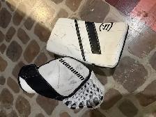 warrior jr goalie glove an blocker