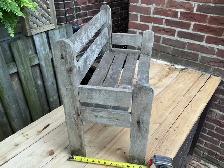 Vintage Small Wooden Garden Bench ! - Photo 4