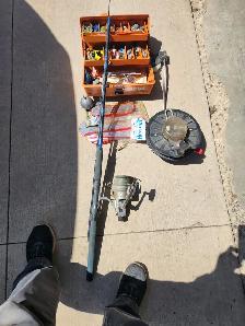 Rod n reel n tackle and down rigger