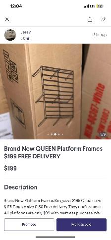 Brand New KING PILLOWTOP Mattresses $499 Platform $99 - Photo 8