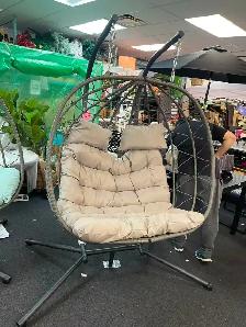 Brand New 1-Seat or 2-Seat Hanging Egg Chair From $169 to $199 - Photo 6
