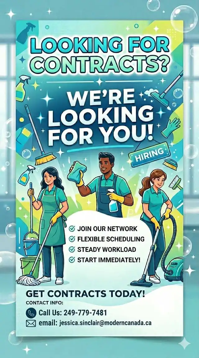 Cleaners wanted!