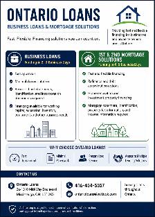 Ontario Loans |Business Loans | Mortgages | Fast Approvals