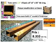 Tube 2''x2''x 0.110'' d'épais x 44'', 45'', 48'' et autres - Photo 3