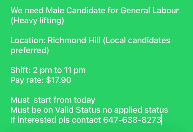 General labour