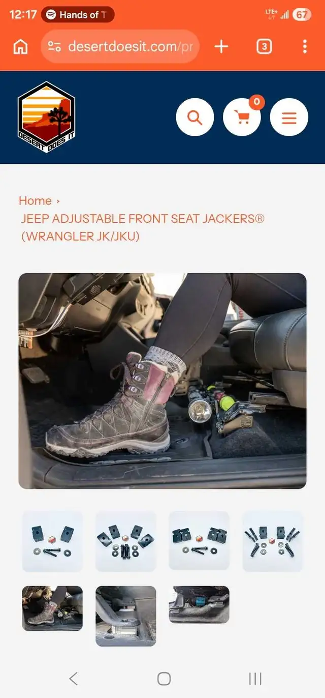 Jeep Wrangler JK - Adjustable Front Seat Jackers