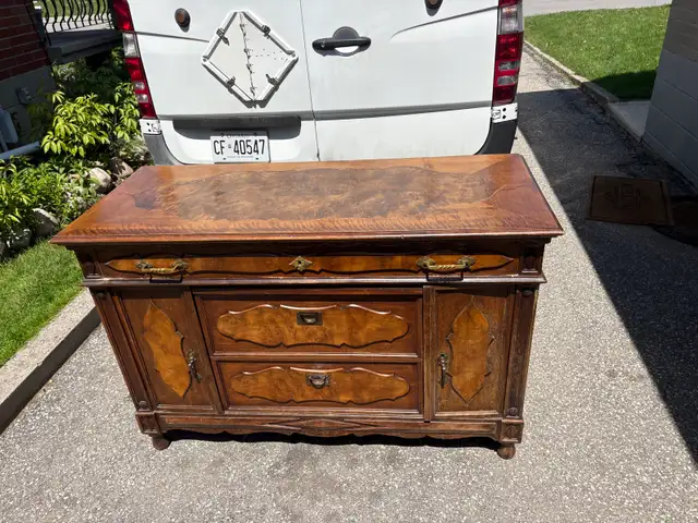 Free delivery Antique Wood Sideboard with Drawers