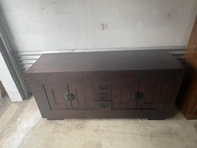 Free delivery used Dark Wood Sideboard Cabinet with Drawers