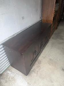 Free delivery used Dark Wood Sideboard Cabinet with Drawers - Photo 2
