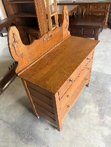 Free delivery used Antique Oak Dresser - Photo 2