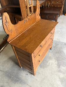 Free delivery used Antique Oak Dresser - Photo 5