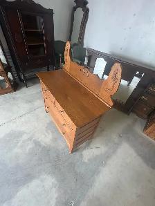 Free delivery used Antique Oak Dresser - Photo 8