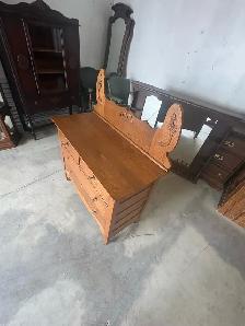 Free delivery used Antique Oak Dresser - Photo 9