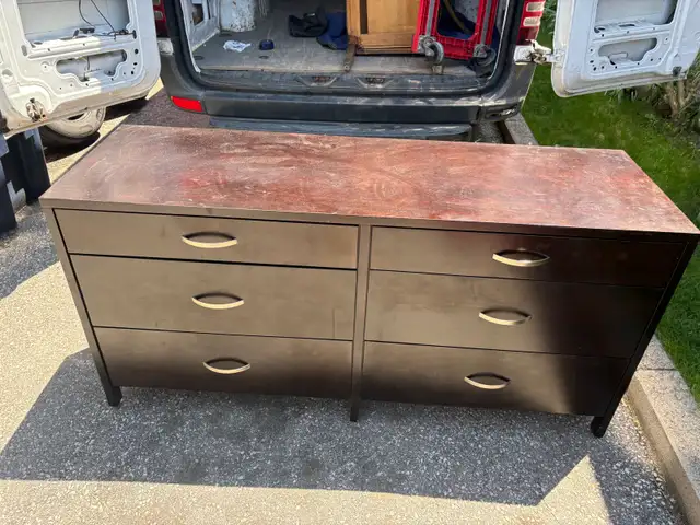 Free delivery used Dark Brown Six Drawer Dresser