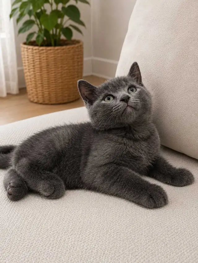 Chaton Blue Russe Hypoallergene