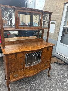 Free delivery Antique Oak China Cabinet from 1940