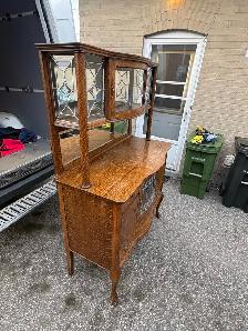 Free delivery Antique Oak China Cabinet from 1940 - Photo 3