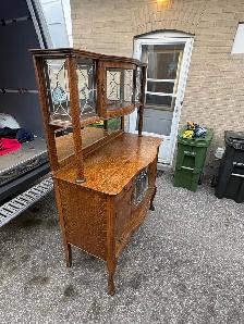 Free delivery Antique Oak China Cabinet from 1940 - Photo 4