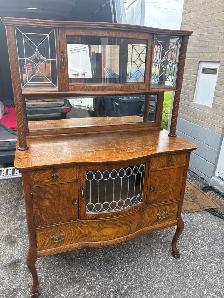 Free delivery Antique Oak China Cabinet from 1940 - Photo 5