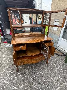 Free delivery Antique Oak China Cabinet from 1940 - Photo 7