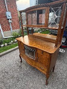 Free delivery Antique Oak China Cabinet from 1940 - Photo 8