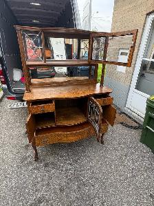 Free delivery Antique Oak China Cabinet from 1940 - Photo 10