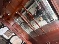 Free delivery used Vintage Wooden Curio Display Cabinet - Photo 9