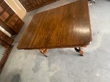 Free delivery used Antique Oak Dining Table - Photo 2