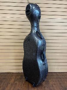 Cello Case 4/4 Full Size Grey with Strips 7.9 lb Wheels $160 off - Photo 5