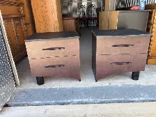 Free delivery used Pair of 2-Drawer Nightstands - Photo 2