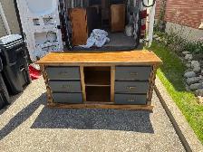 Free delivery Wooden dresser Solid Oak with 6 drawers