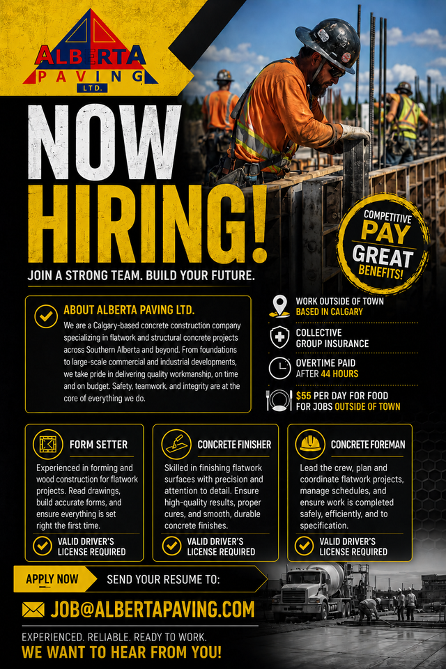 Alberta Paving Ltd. is hiring