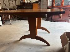 Free delivery antique Wooden Dining Table (1950-1960) - Photo 8