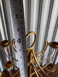 Free delivery used antique Gold Metal Candelabra - Photo 7